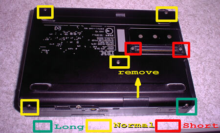 remove the screws on bottom & back